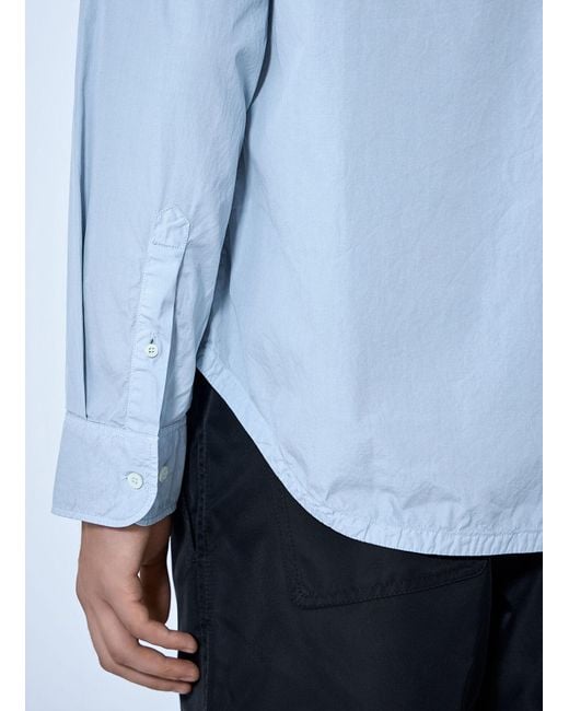Prada Blue Cotton Poplin Shirt for men