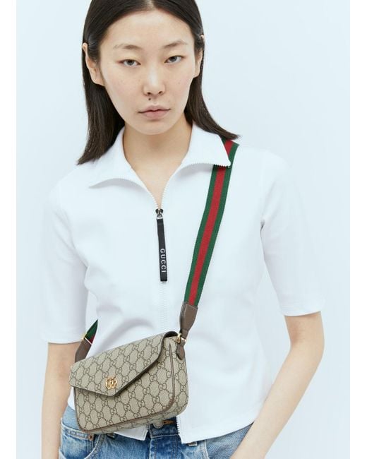 Gucci White Ophidia Mini Shoulder Bag