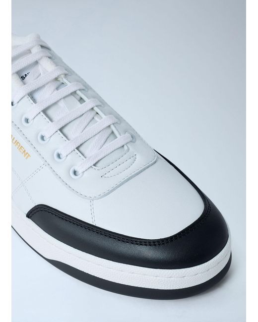 Saint Laurent White Sl 61 Low Top Sneakers for men
