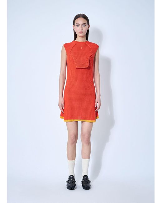 Kiko Kostadinov Red Vecto Knit Dress