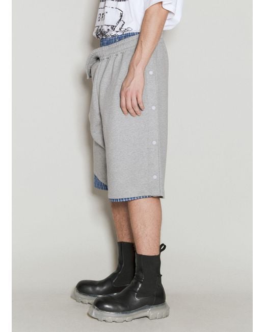 Y. Project Gray Snap-off Track Shorts for men