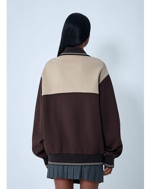 Miu Miu Gray Contrast Panel Jacket