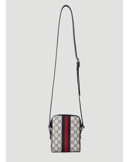 Gucci Ophidia GG Small Crossbody Bag in White for Men