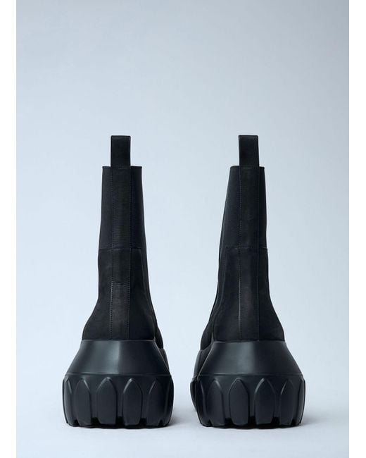 Rick Owens Blue Beatle Mega Tractor Boots for men