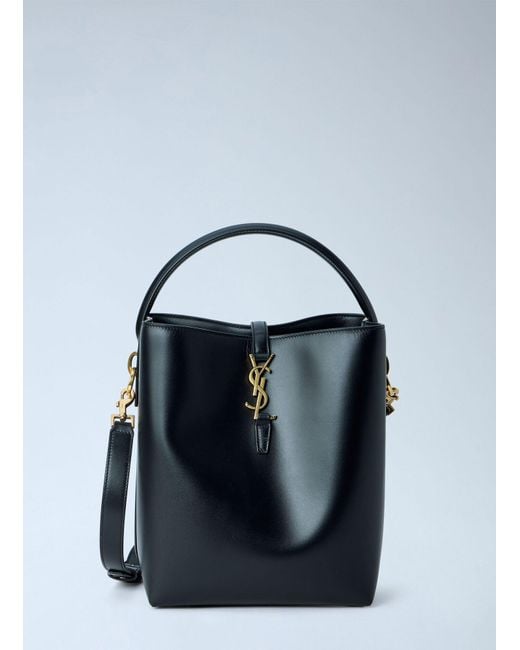 Saint Laurent Blue Le 37 Leather Bucket Bag