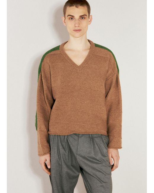 Kiko Kostadinov Gray Delian V-neck Sweater for men