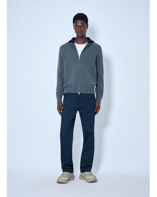 Moncler Blue Tailored Chino Trousers for men