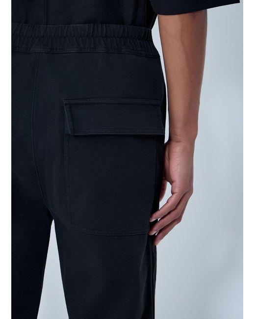 Moncler Blue Rick Owens Elasticated Waist Drawstring Pants for men