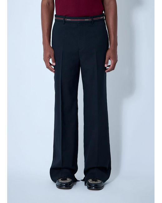 Gucci Blue Tailored Wool Pants for men