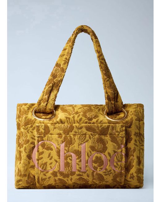 Chloé Yellow Chloã Terry Plage Tote Bag
