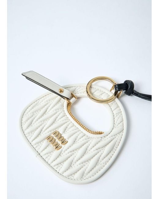Miu Miu Blue Wander Leather Keyring