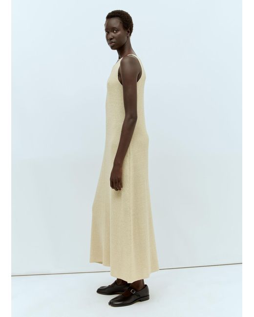 The Row White Fleet Midi Dress