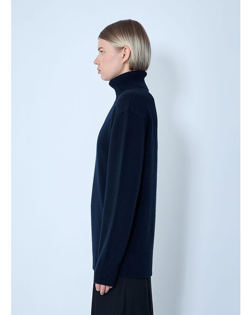 Totême  Blue Cashmere Turtleneck