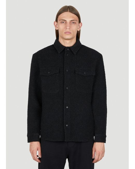 Saint Laurent Black Textured Overshirt for men