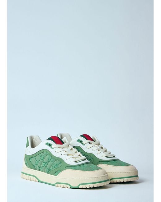 Gucci Green Re-Web Gg Canvas & Leather Sneaker for men
