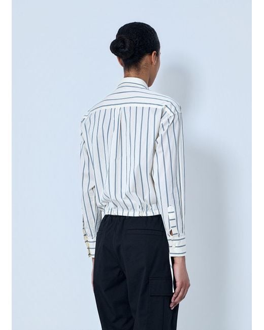 Moncler White Striped Cotton Shirt
