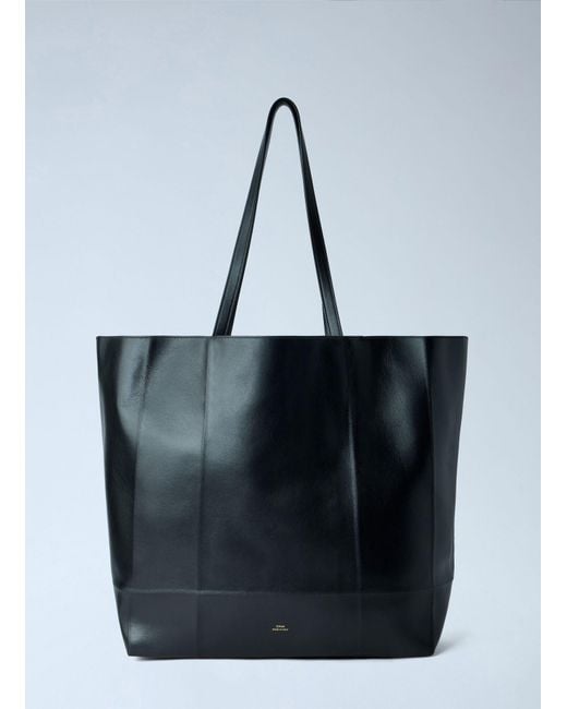 Totême Blue Roam Leather Tote Bag