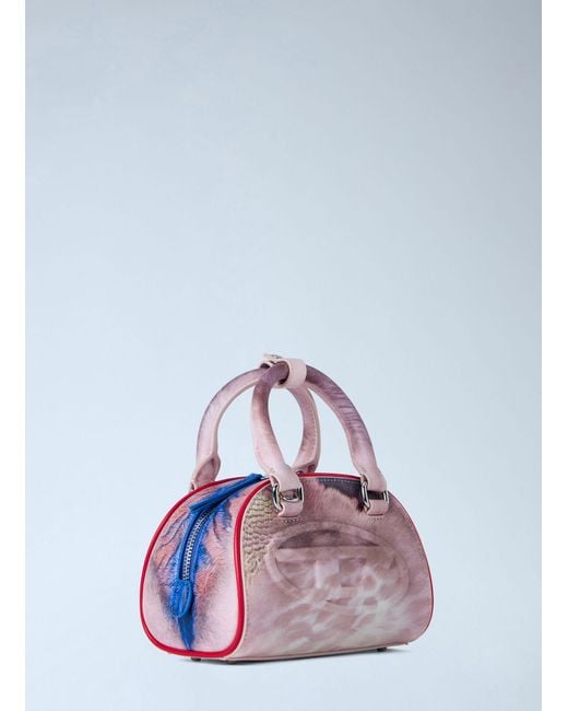 DIESEL Pink 1dr Dome Small Bowling Handbag