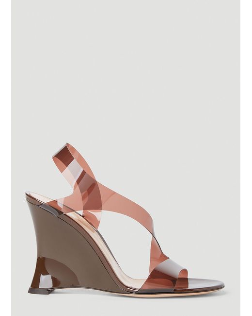 Gianvito Rossi Pink G32231 Glass Wedge Heels