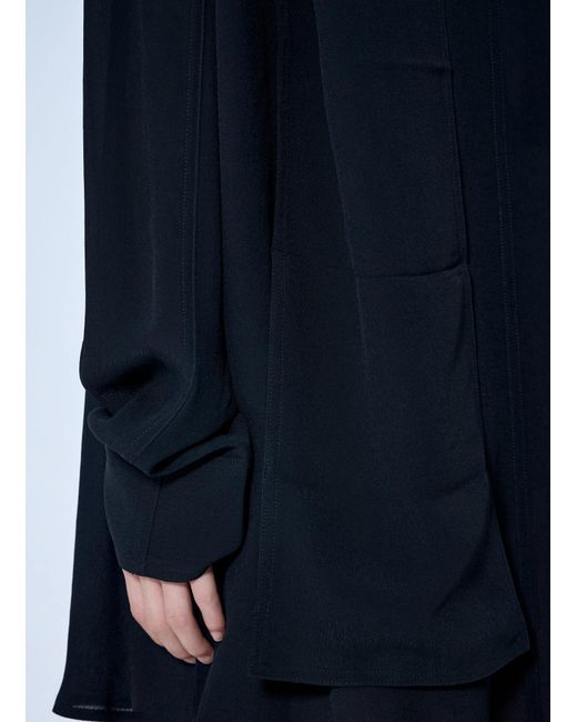 Totême  Blue Draped Scarf Blouse
