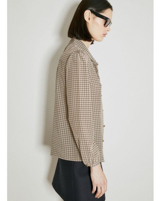 Prada Natural Jacquard Crepe De Chine Shirt