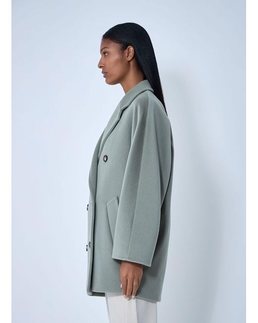 Max Mara Gray Wool-And-Cashmere-Blend Coat