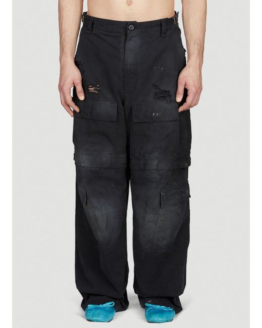 Balenciaga Black Large Cargo Pants for men