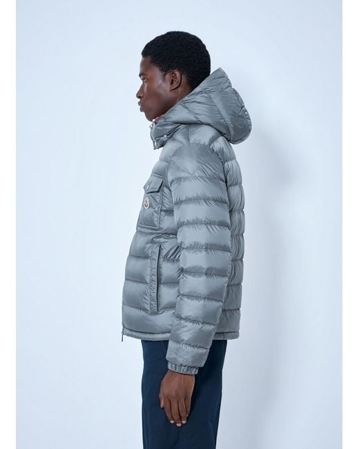 Moncler Blue Verith Hooded Jacket for men
