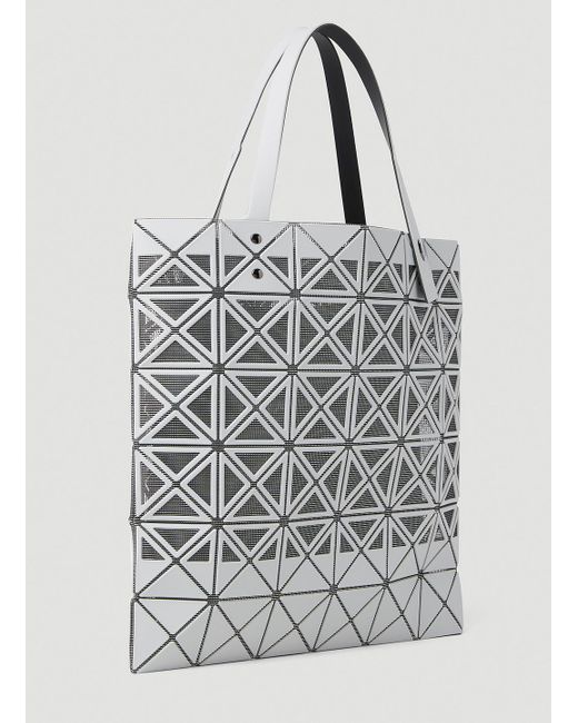 BAO BAO ISSEY MIYAKE Silver Lucent Geometric PVC Mesh Tote