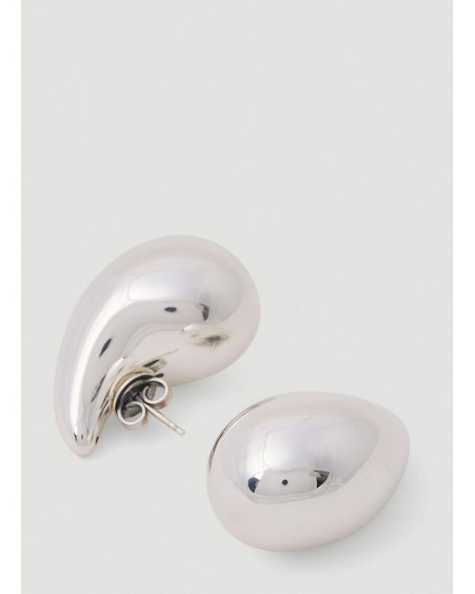 Bottega Veneta White Drop Earrings