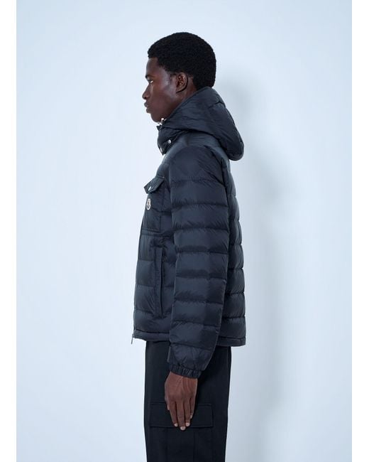 Moncler Blue Verith Hooded Short Down Jacket for men