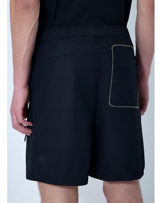 Moncler Blue Elasticated Waist Technical Shorts for men