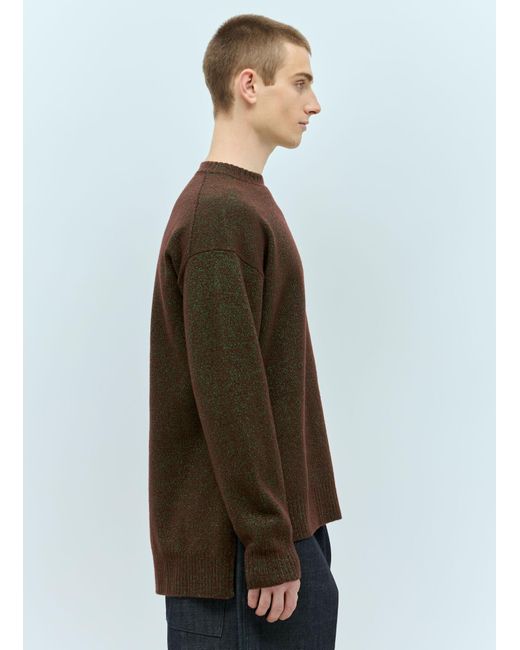Jil Sander Brown Oversized Wool-blend Sweater for men