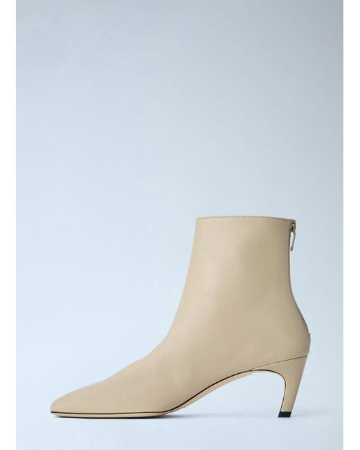 Totême White Soft Nappa Ankle Boots