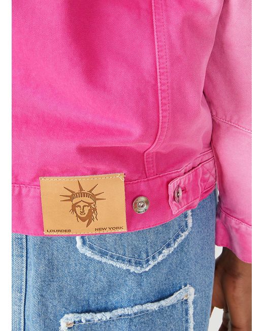 Lourdes Pink Trucker Jacket