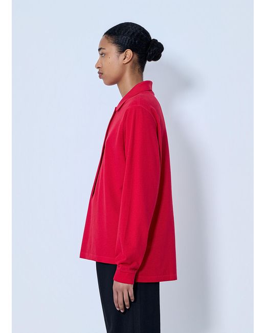 Prada Red Cotton Piqué Polo Shirt