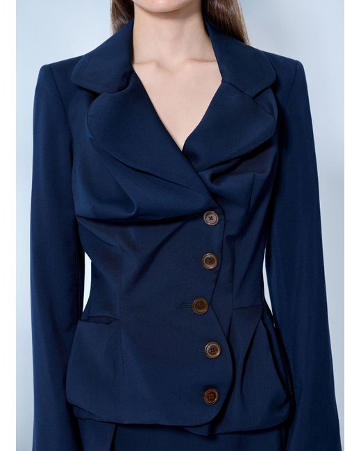 Vivienne Westwood Blue Drunken Tailored Blazer