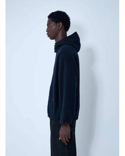 Miu Miu Blue Hooded Logo Motif Sweatshirt