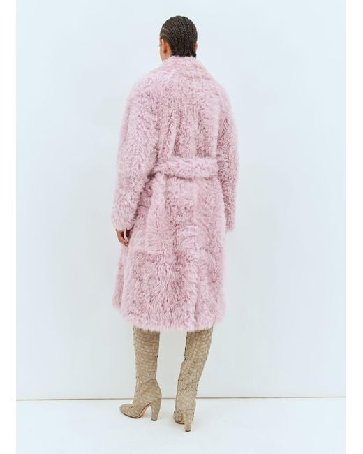 Bottega Veneta Pink Shearling Coat