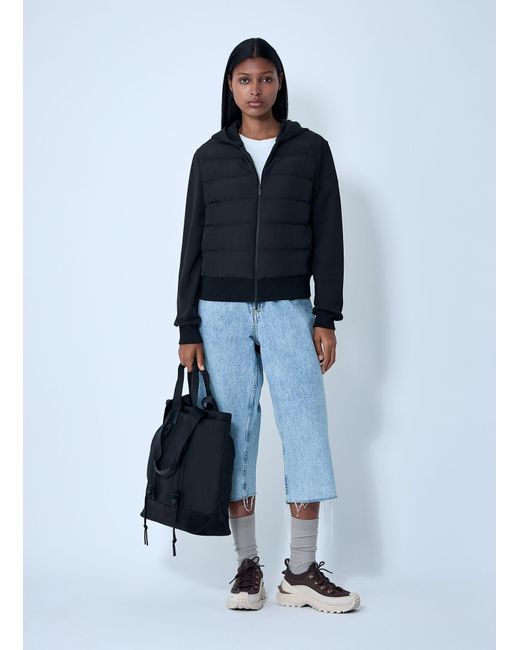 Moncler Blue Quilted Hooded Cardigan