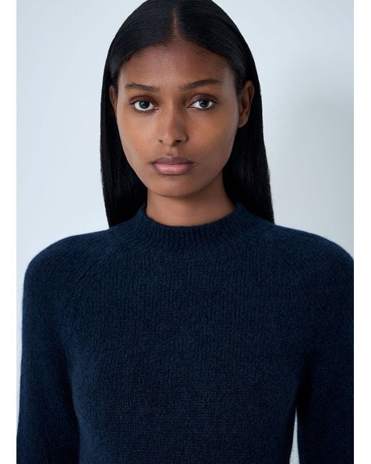 Dries Van Noten Blue Wool-Blend Sweater