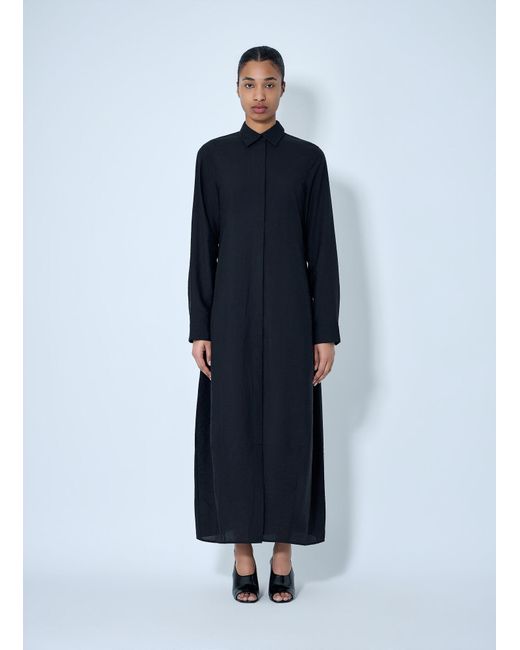 Totême  Blue Long Button-Down Shirt Dress