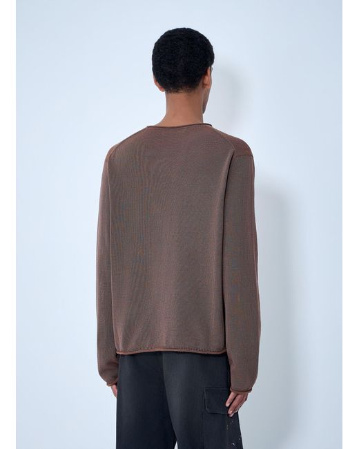 Our Legacy Brown Rigid Popover Sweater for men