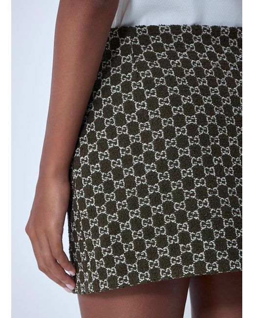 Gucci Multicolor Gg Bouclã Mini Skirt