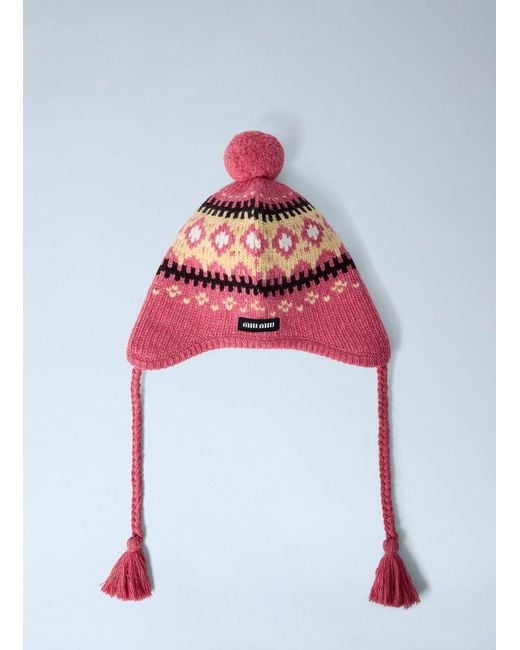 Miu Miu White Wool Hat