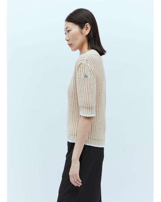Moncler White Short-sleeve Sweater