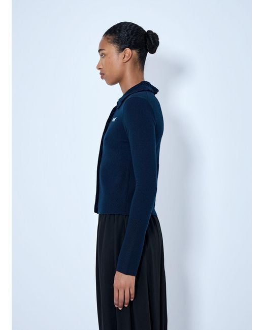 Chloé Blue Fitted Logo Cardigan