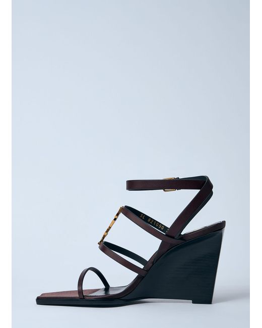 Saint Laurent Blue Cassandre Wedges