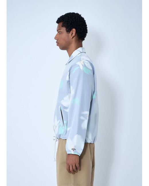 Noah NYC Blue Double-Layer Campus Jacket for men