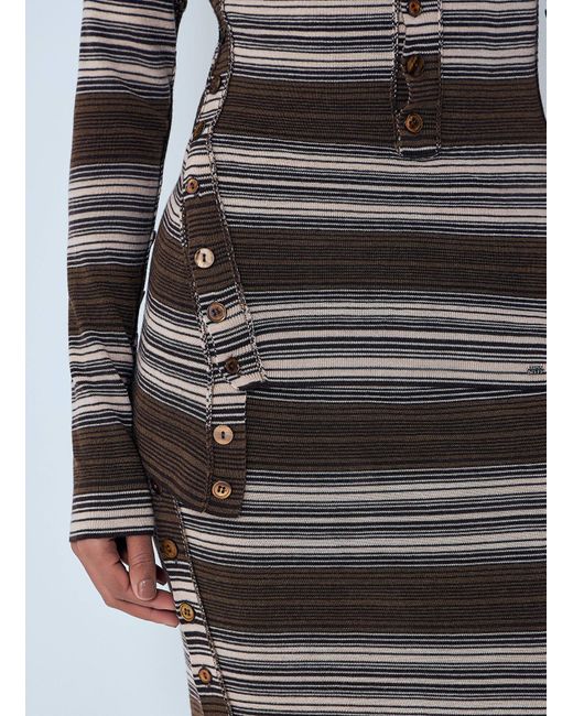 Miss Sixty Green Hooded Stripe Sweater